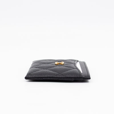 Classic Card Holder Black Caviar Gold