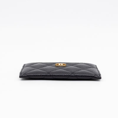 Classic Card Holder Black Caviar Gold