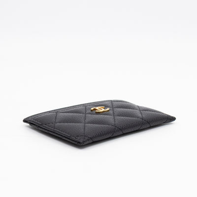 Classic Card Holder Black Caviar Gold