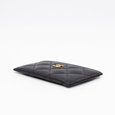 Classic Card Holder Black Caviar Gold