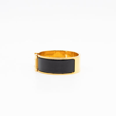 Clic Clac H Bracelet GM Black & Gold