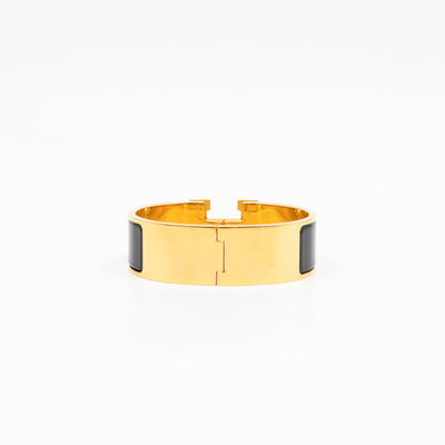 Clic Clac H Bracelet GM Black & Gold