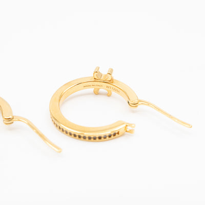 Triomphe Sparkle Hoops Earrings Gold