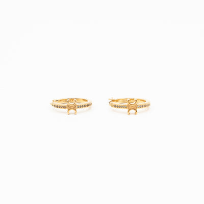 Triomphe Sparkle Hoops Earrings Gold