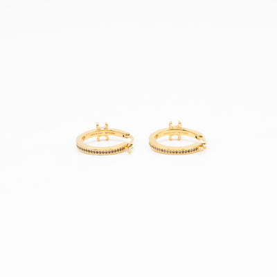 Triomphe Sparkle Hoops Earrings Gold