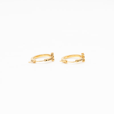 Triomphe Sparkle Hoops Earrings Gold