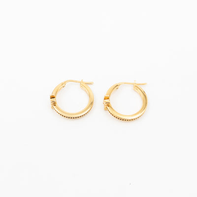 Triomphe Sparkle Hoops Earrings Gold