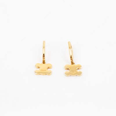 Triomphe Rhinestone Earrings Gold
