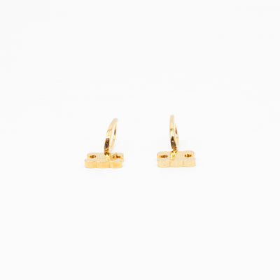 Triomphe Rhinestone Earrings Gold