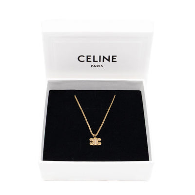 Triomphe Rhinestone Necklace Gold