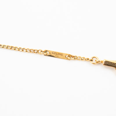 Triomphe Rhinestone Necklace Gold