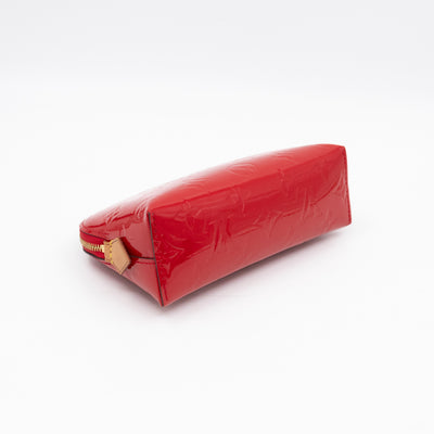 Cosmetic Pouch PM Red Vernis Leather
