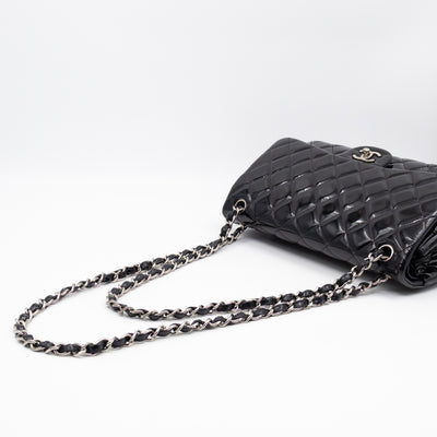 Classic Double Flap Jumbo Black Patent Leather