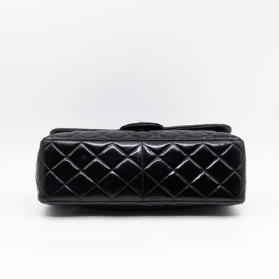 Classic Double Flap Jumbo Black Patent Leather