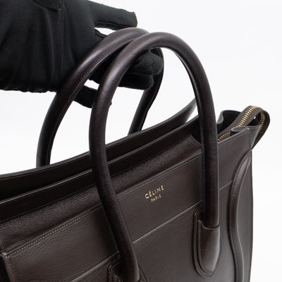 Mini Luggage Dark Brown Leather