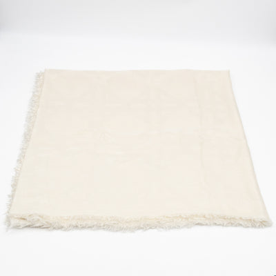 Cannage Scarf Silk Wool White