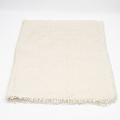 Cannage Scarf Silk Wool White