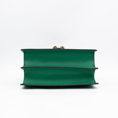 Dionysus Bamboo Top Handle Green Leather