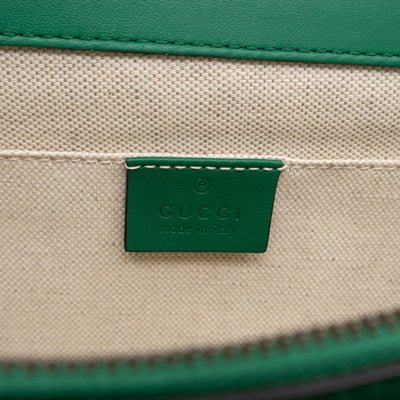 Dionysus Bamboo Top Handle Green Leather