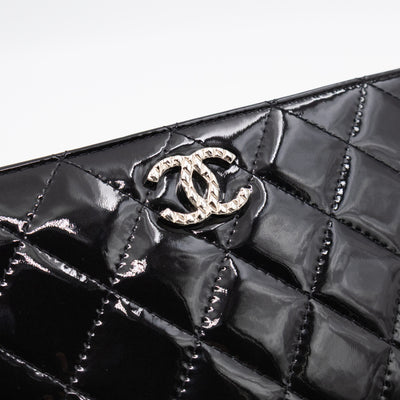 Brilliant CC Long Wallet Black Patent Leather