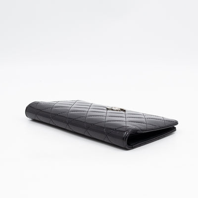 Brilliant CC Long Wallet Black Patent Leather