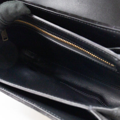 C Bag Medium Black Suede Leather