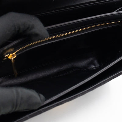 C Bag Medium Black Suede Leather