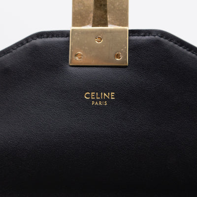 C Bag Medium Black Suede Leather