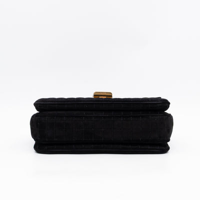 C Bag Medium Black Suede Leather
