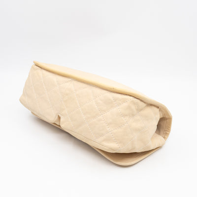 Natural Beauty Split Flap Bag Beige Leather