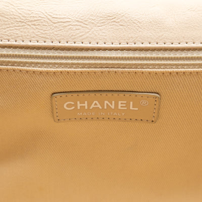 Natural Beauty Split Flap Bag Beige Leather
