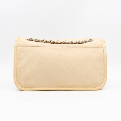 Natural Beauty Split Flap Bag Beige Leather