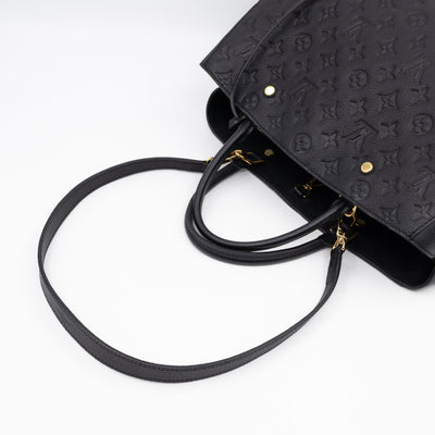Montaigne GM Black Monogram Empreinte