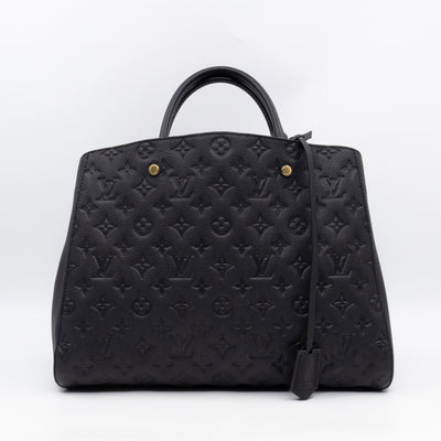 Montaigne GM Black Monogram Empreinte