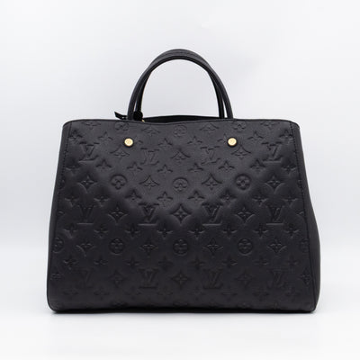 Montaigne GM Black Monogram Empreinte