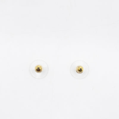 CC Square Crystal Earrings Gold