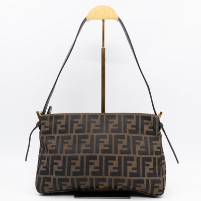 Mamma Baguette Zip Zucca FF Brown Canvas