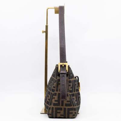 Mamma Baguette Zip Zucca FF Brown Canvas