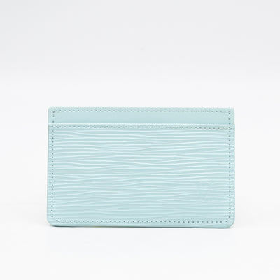 Card Holder Light Blue Epi Leather