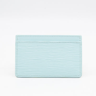 Card Holder Light Blue Epi Leather