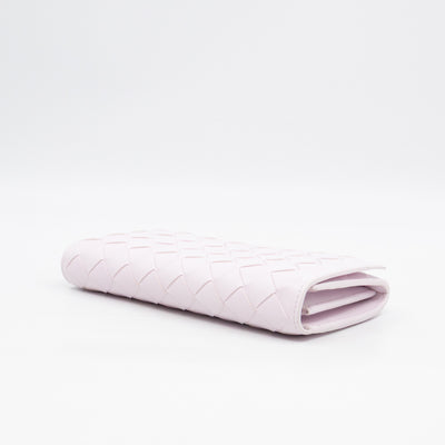 Intrecciato Large Flap Wallet Light Pink Leather
