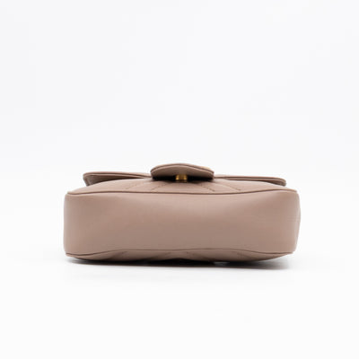 GG Marmont Super Mini Flap Bag Dusty Pink Leather