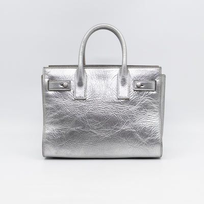 Sac de Jour Nano Silver Metallic Leather
