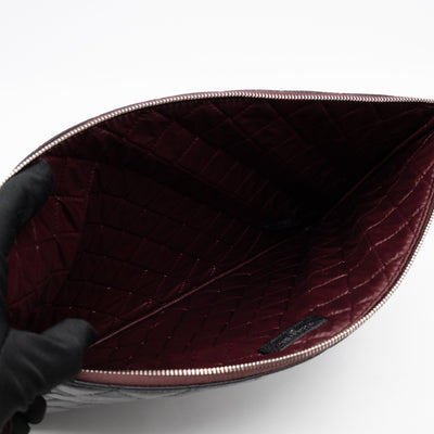 O Case Large Black Caviar Leather