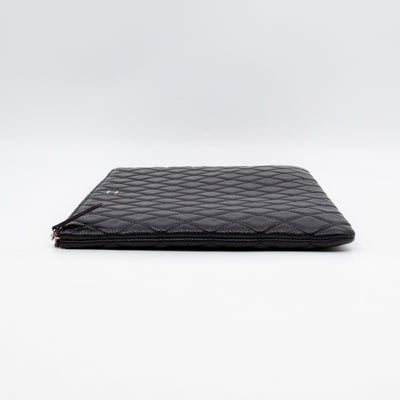 O Case Large Black Caviar Leather