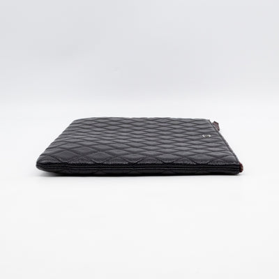 O Case Large Black Caviar Leather