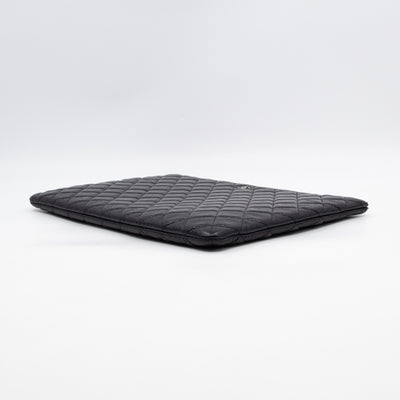 O Case Large Black Caviar Leather
