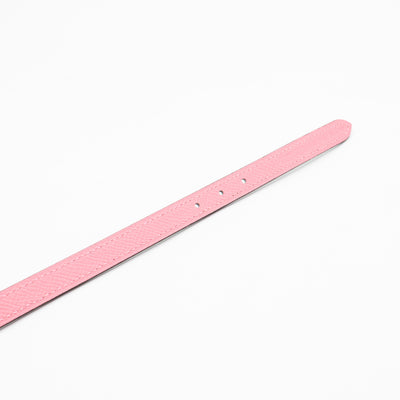 Maillon H Buckle & Reversible Vert Peppermint and Rose Confetti Leather Belt 85 cm