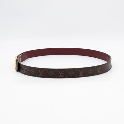 Dauphine Reversible Belt Monogram Cherry Red 85 cm