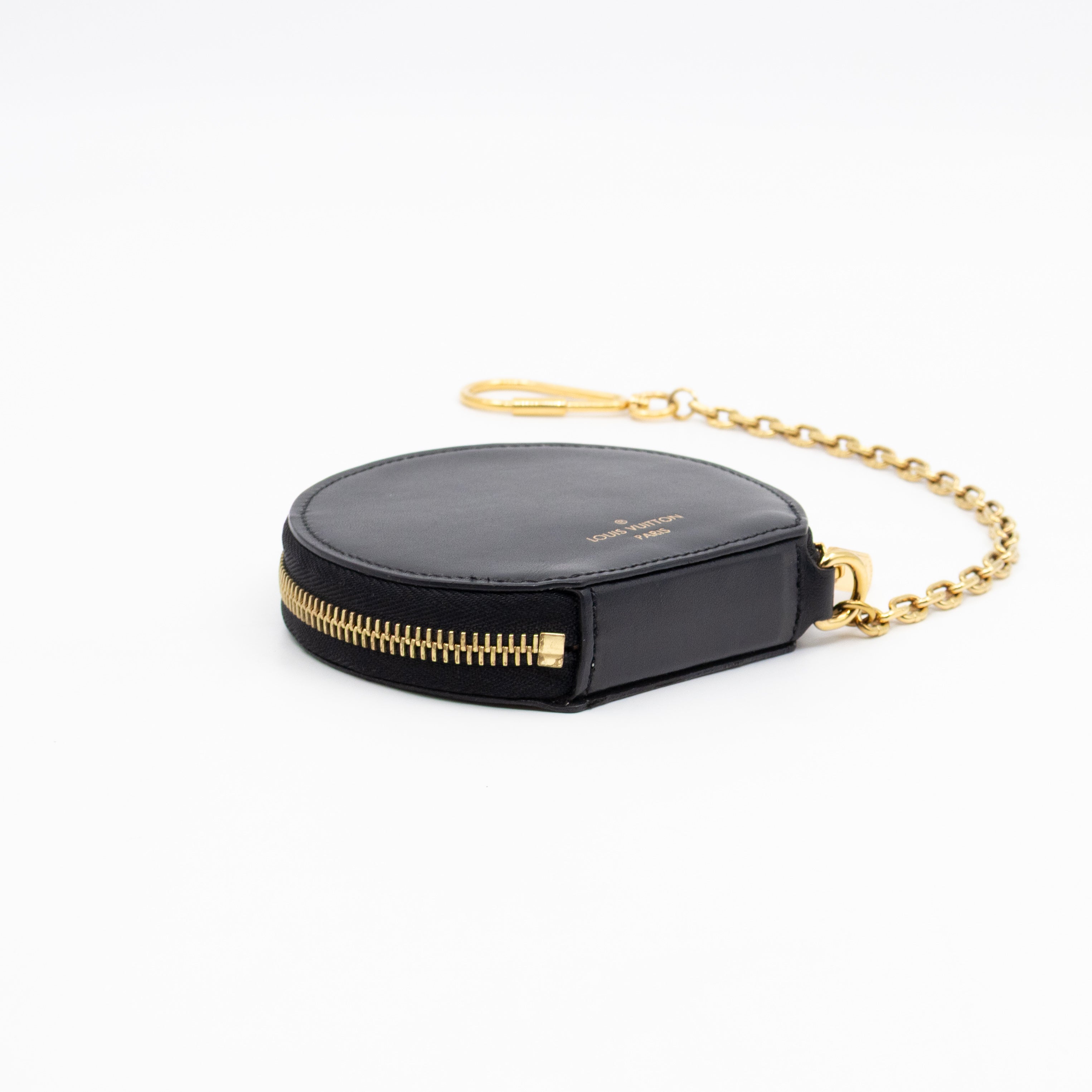 Micro Boite Chapeau Coin Purse Monogram Black